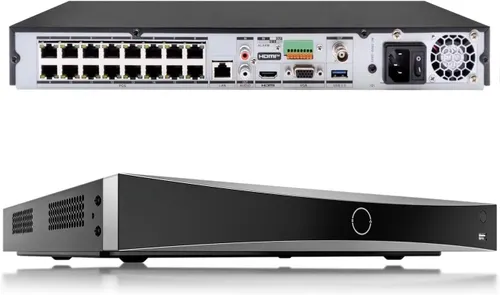 DS-7616NXI-I2/16P/S HIK 4K 16 PoE AcuSense NVR 16 Channel, HIK 4K PoE NVR Network Video Recorder with Human/Vehicle Detection, Facial Recognition, H.265+